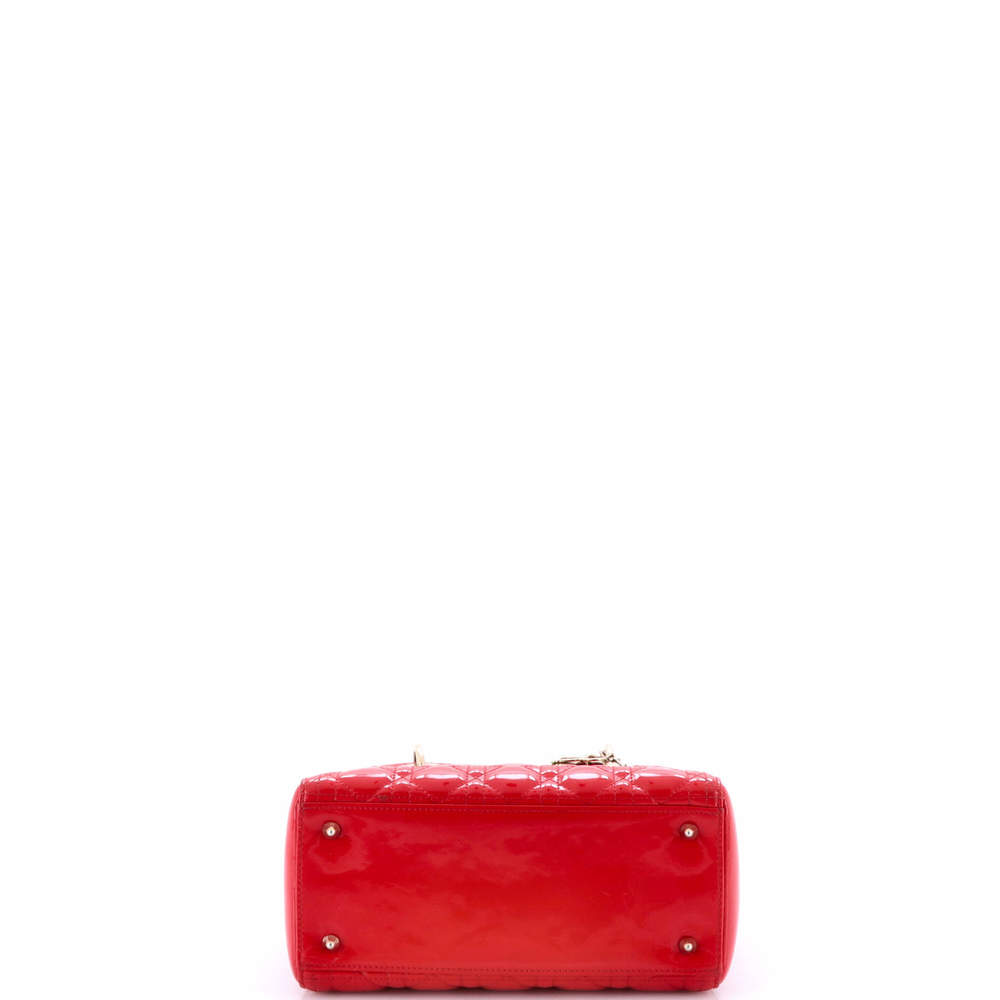 Christian Dior Medium Lady Dior Bag Cannage Quilt Patent - Picture 4 of 5